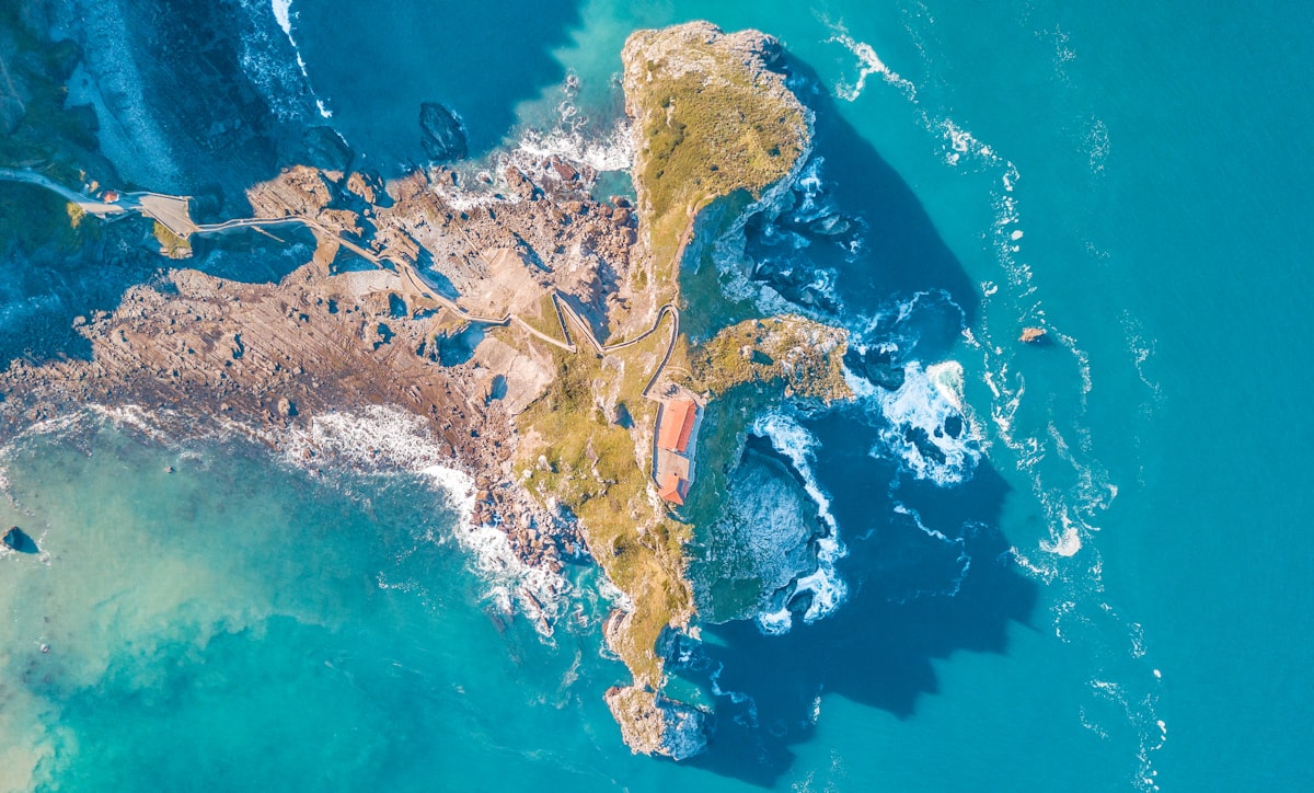 Saudi Red Sea coastline from above